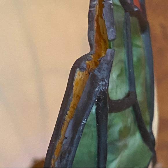 Vintage Tiffany Style Stained Plastic Light Shade Butterflies Shade Only -Read - Picture 16 of 16